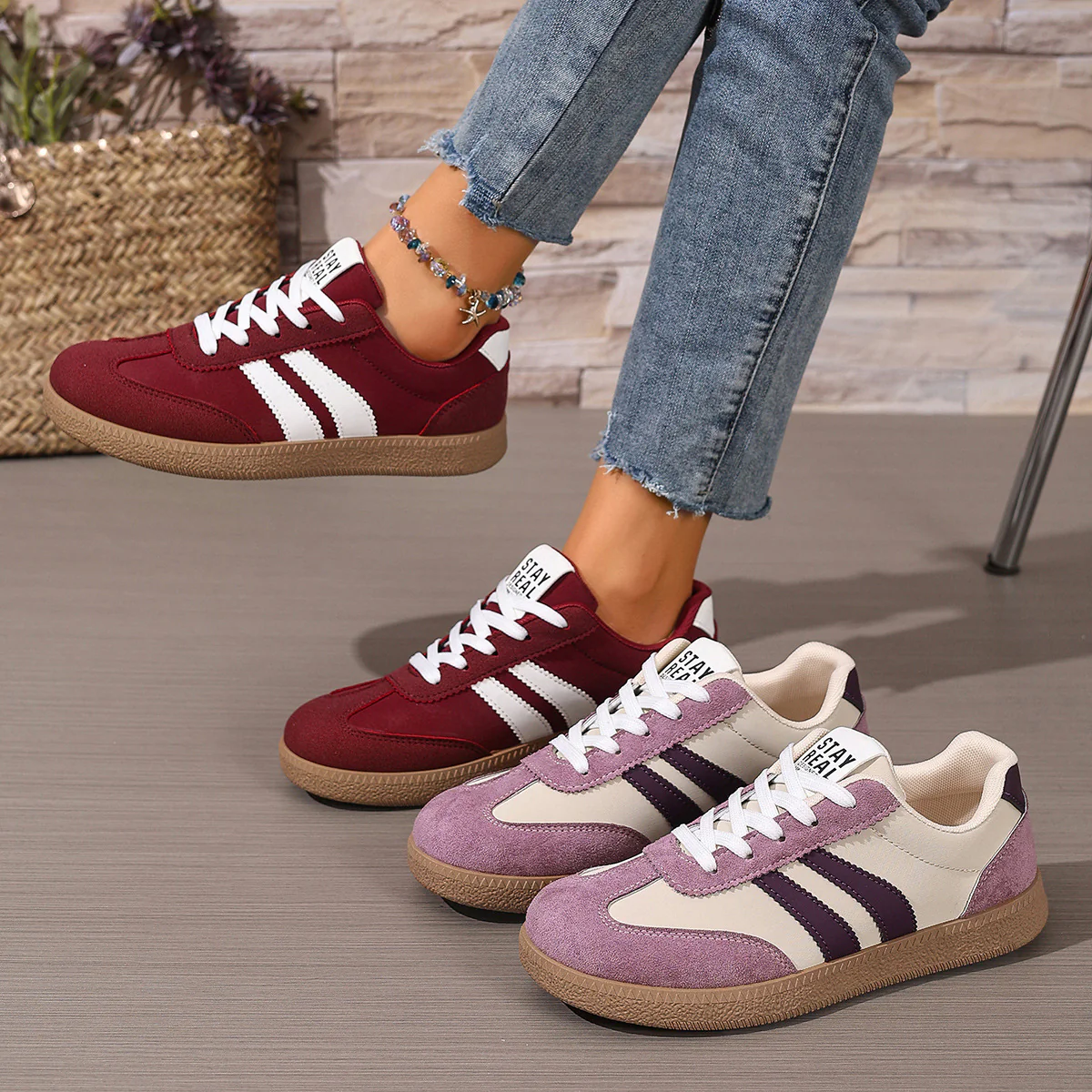 Damen Sportliche Sneakers mit ergonomischem Design und rutschfester Sohle Heidi Mode - Image 2