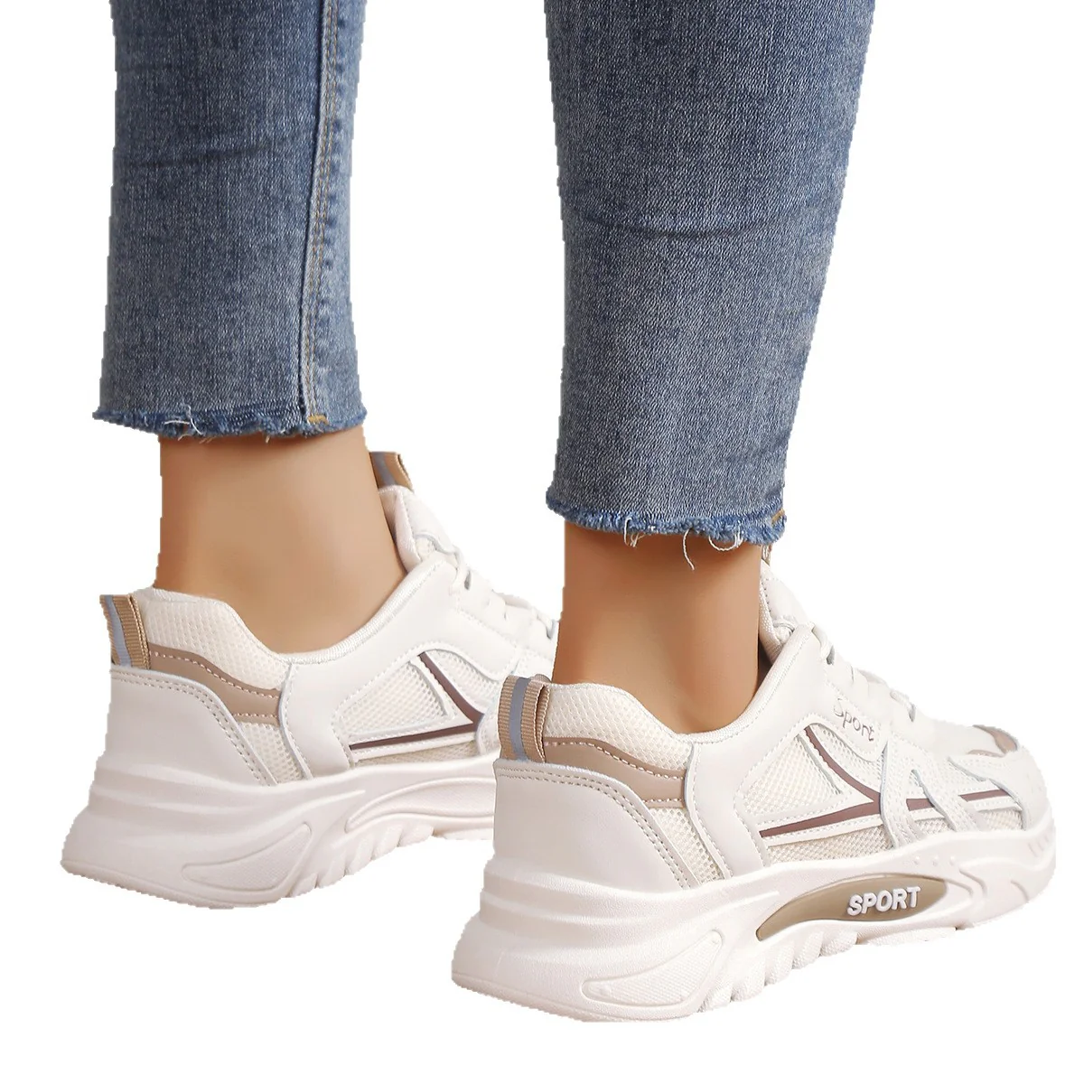 Damen Sportliche Sneakers mit ergonomischer Dämpfung und atmungsaktiver Oberfläche Heidi Mode - Image 5
