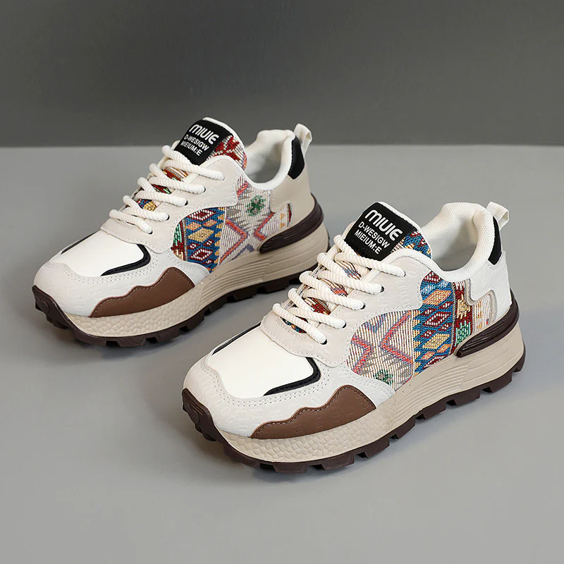 Damen Sportliche Sneakers mit farbenfrohem Ethno-Muster und rutschfester Sohle Heidi Mode - Image 8