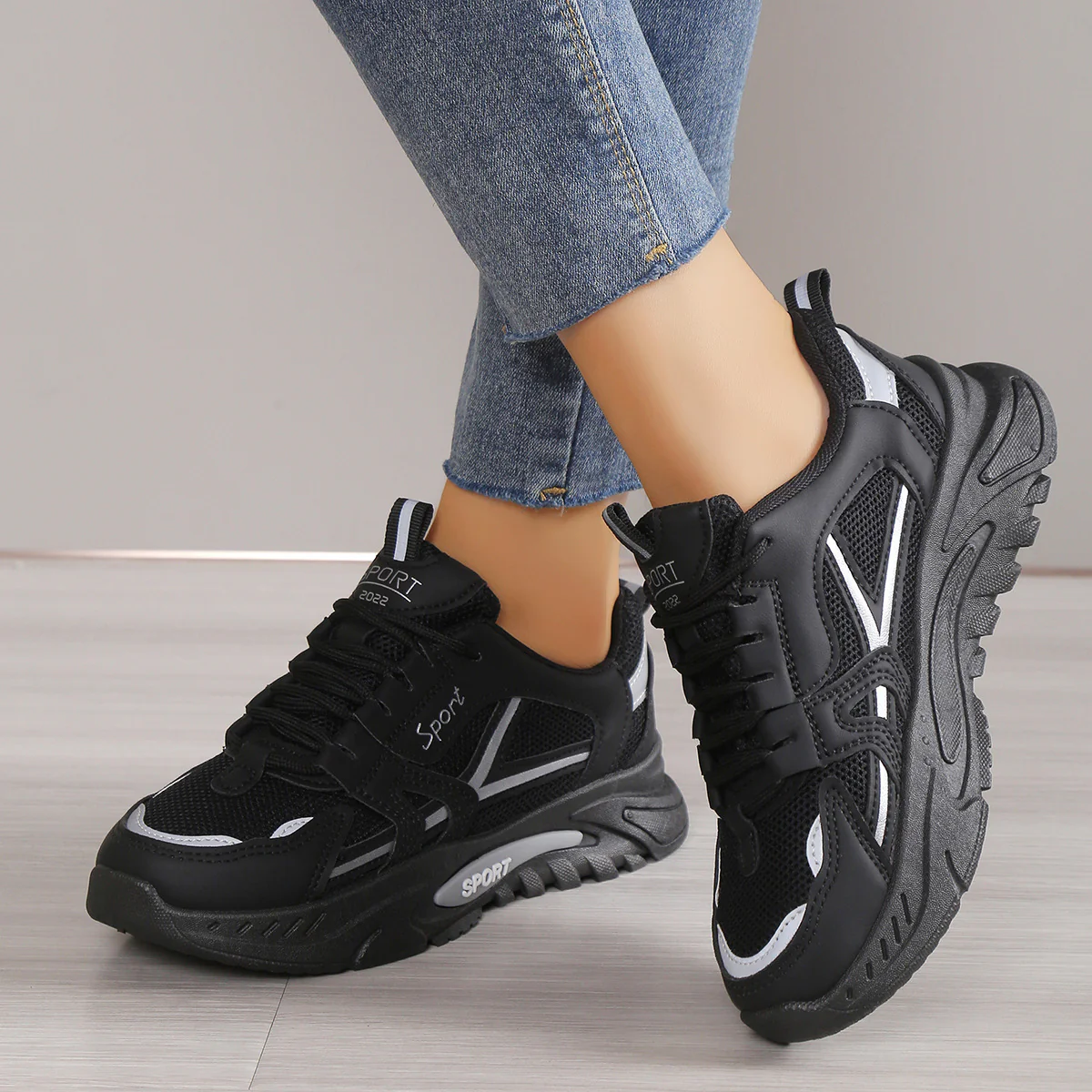 Damen Sportliche Sneakers mit flexibler Laufsohle und atmungsaktivem Obermaterial Heidi Mode - Image 3