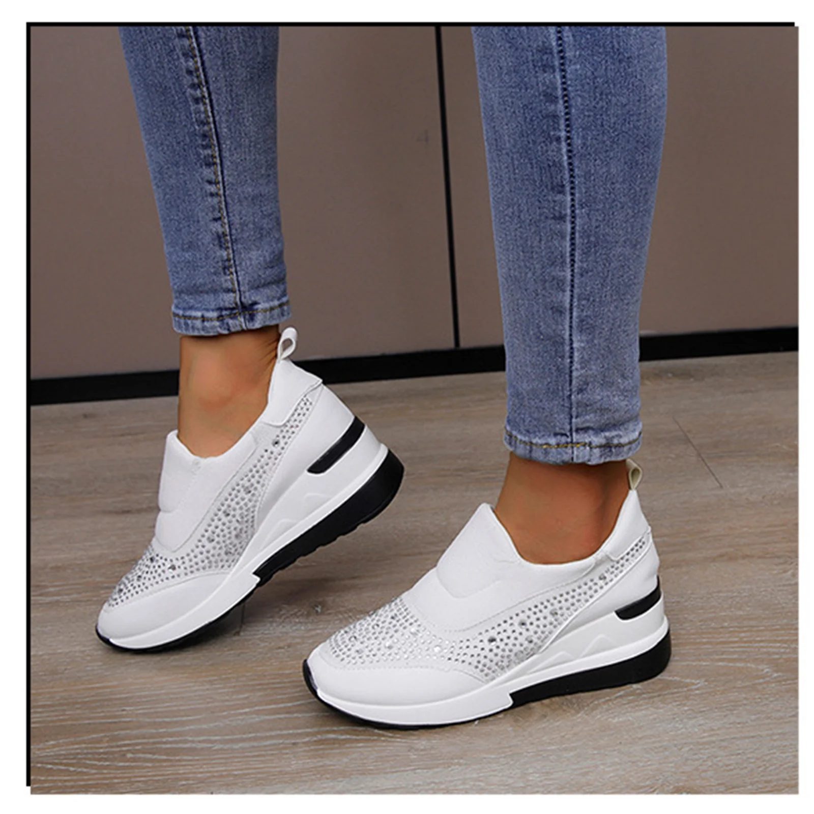 Damen Sportliche Sneakers mit funkelnden Strassdetails Heidi Mode - Image 2