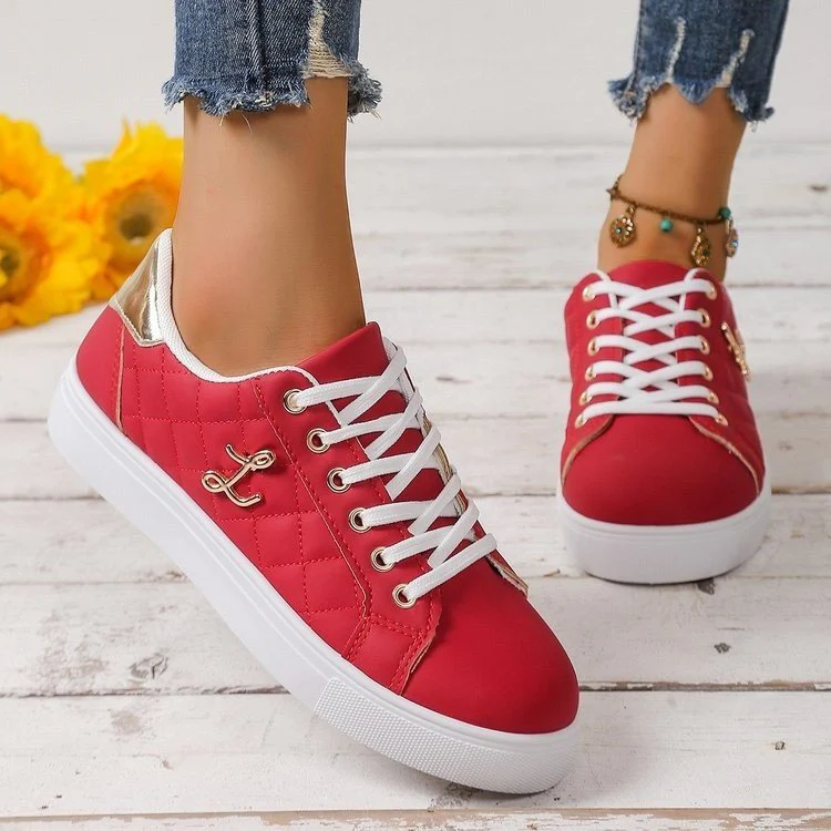 Damen Sportliche Sneakers mit gestepptem Obermaterial und glänzenden Akzenten Heidi Mode - Image 2