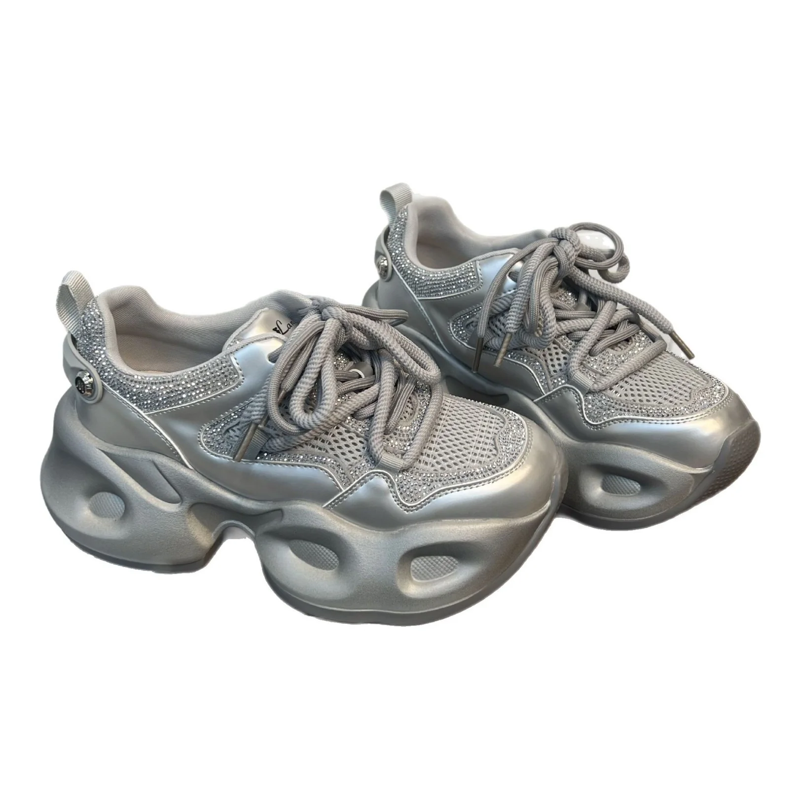 Damen Sportliche Sneakers mit Glitzer-Akzenten und innovativer Dämpfungstechnologie Heidi Mode - Image 5