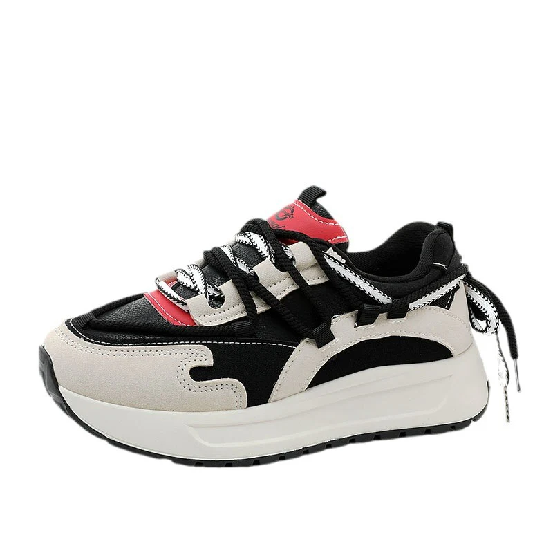 Damen Sportliche Sneakers mit hochgezogenem Sohlenprofil und atmungsaktiver Mesh-Oberfläche Heidi Mode - Image 5