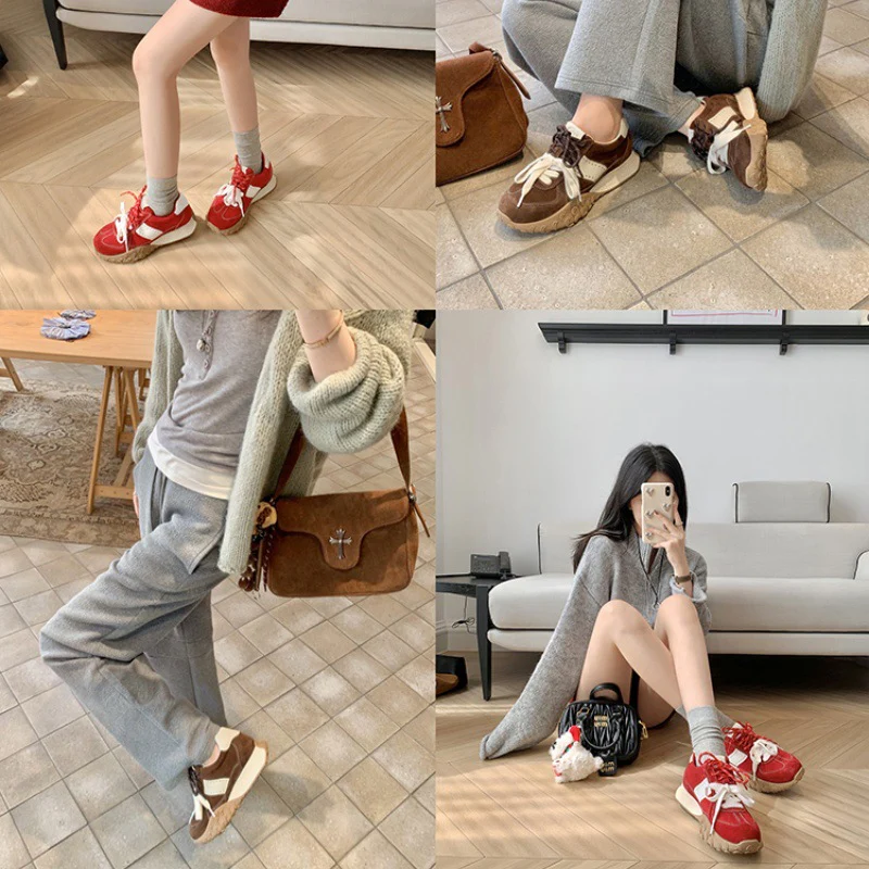 Damen Sportliche Sneakers mit hochwertigem Wildleder und dämpfender Sohle Heidi Mode - Image 4