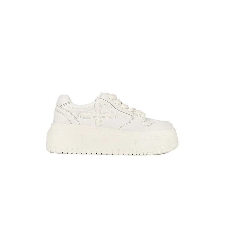 Damen sportliche Sneakers mit hohem Plateau-Heel und kunstleder Oberfläche Heidi Mode - Image 5