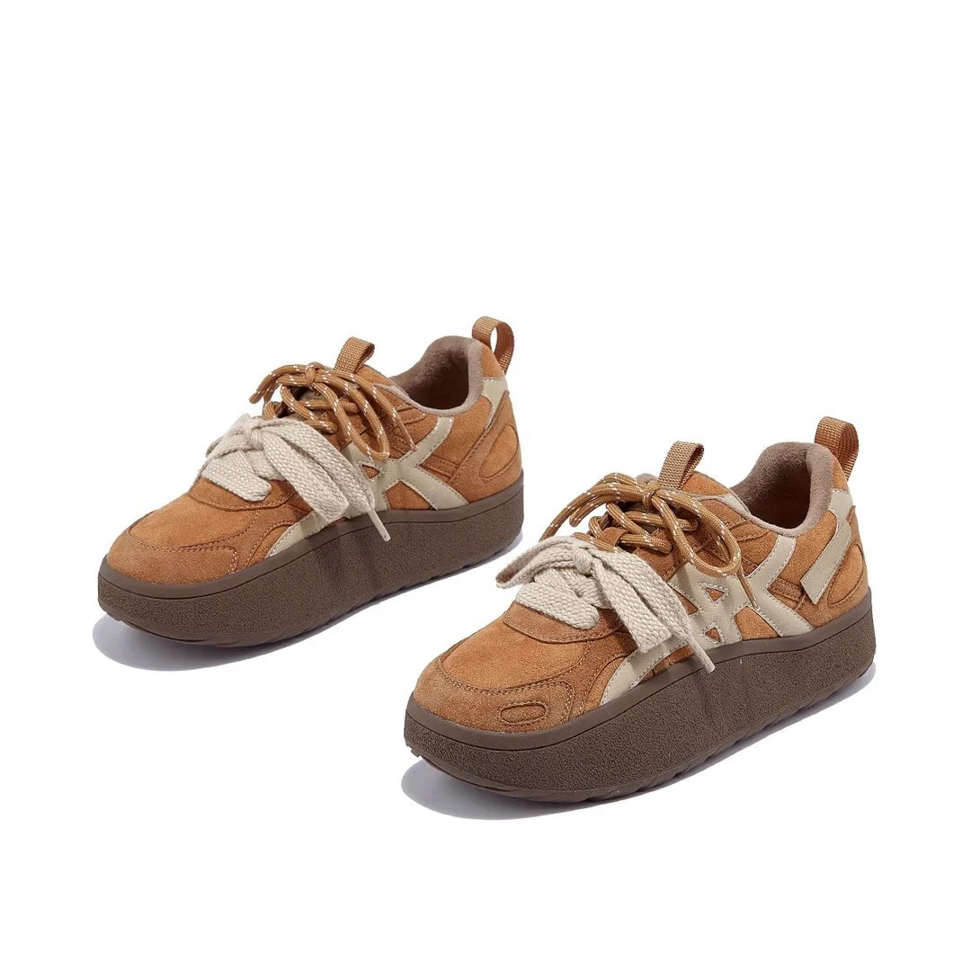Damen Sportliche Sneakers mit hohem Plateau und modischem Schnürsystem Heidi Mode - Image 6