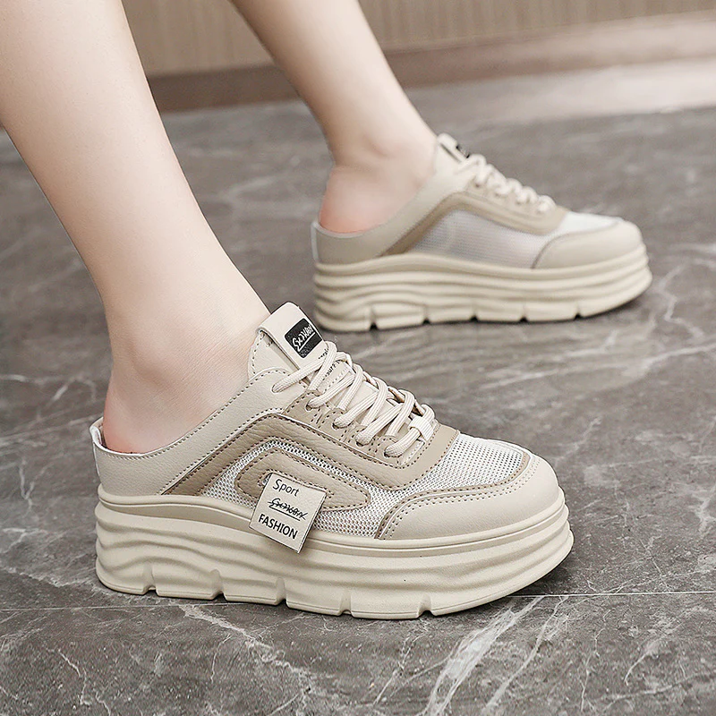 Damen Sportliche Sneakers mit hohem Plateau von Heidi Mode - Image 3
