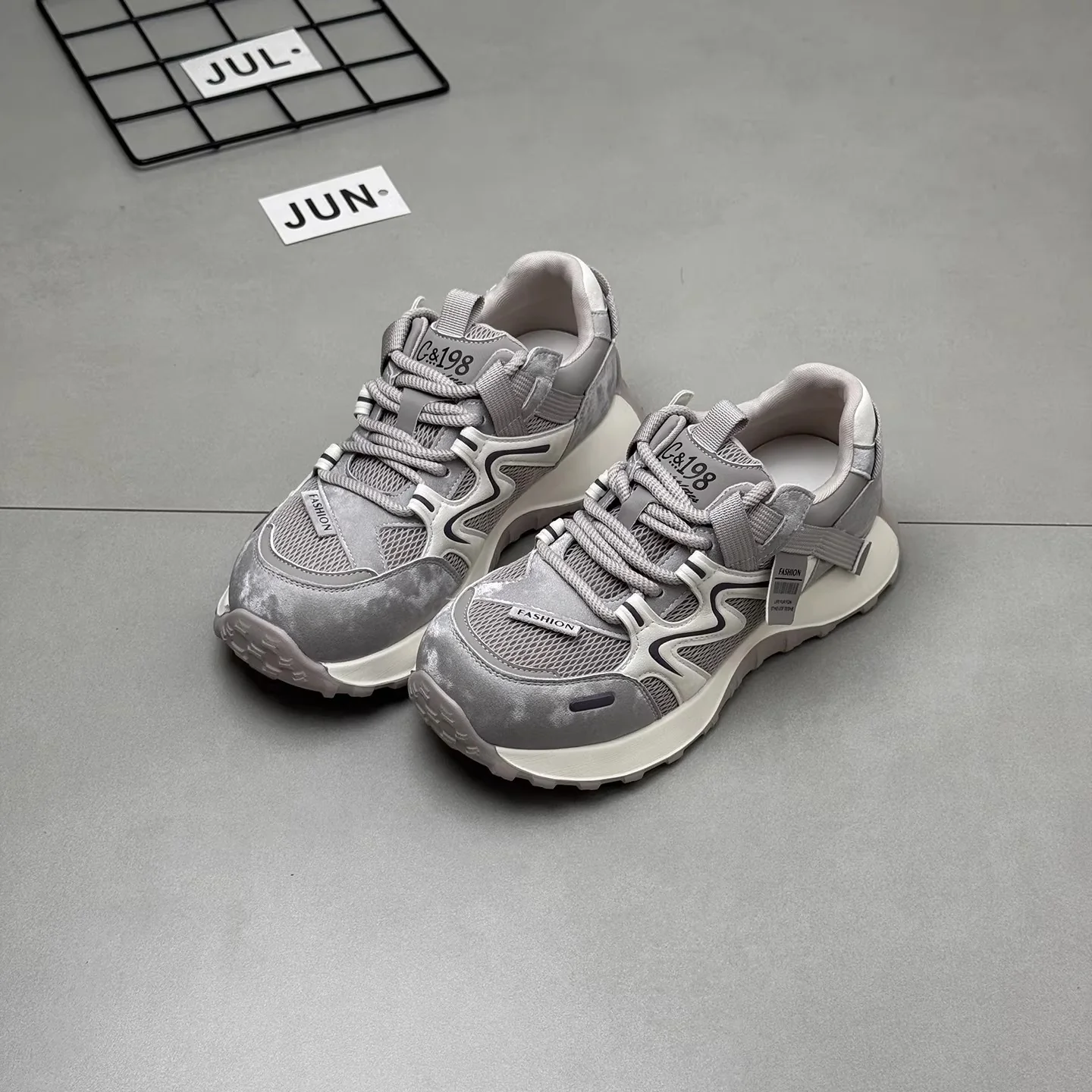 Damen Sportliche Sneakers mit hohem Tragekomfort und atmungsaktiver Obermaterialkombination Heidi Mode - Image 3