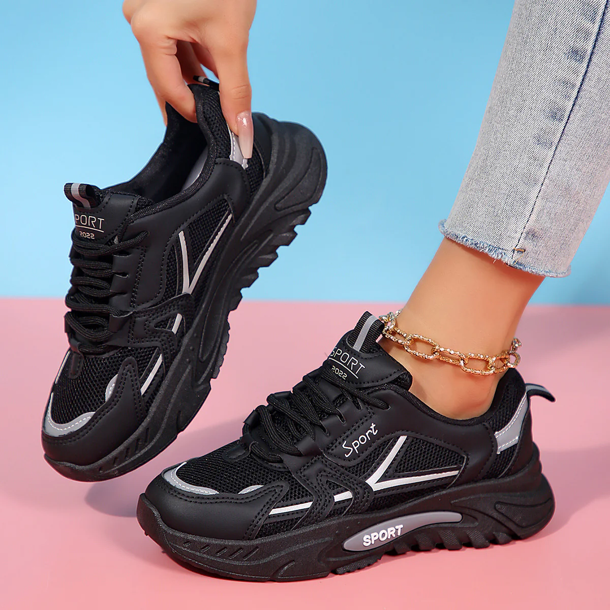 Damen Sportliche Sneakers mit innovativem Dämpfungssystem Heidi Mode - Image 4