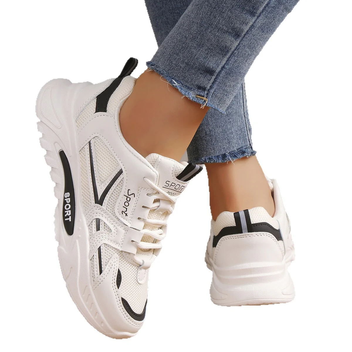 Damen Sportliche Sneakers mit innovativen Dämpfungselementen Heidi Mode - Image 5