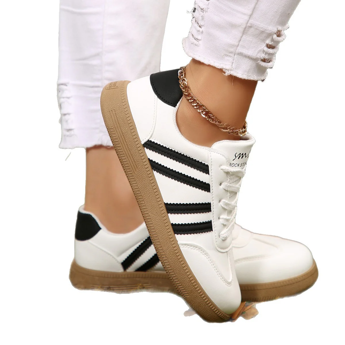 Damen Sportliche Sneakers mit klassischem Streifendesign Heidi Mode - Image 5