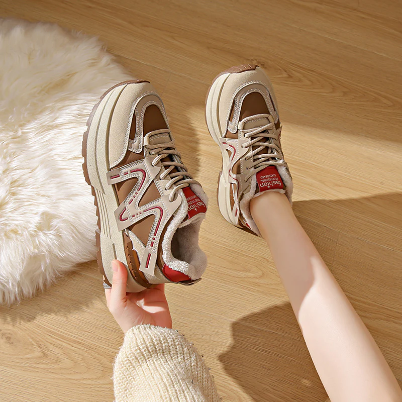 Damen Sportliche Sneakers mit kuscheligem Innenfutter und robustem Profil Heidi Mode - Image 3