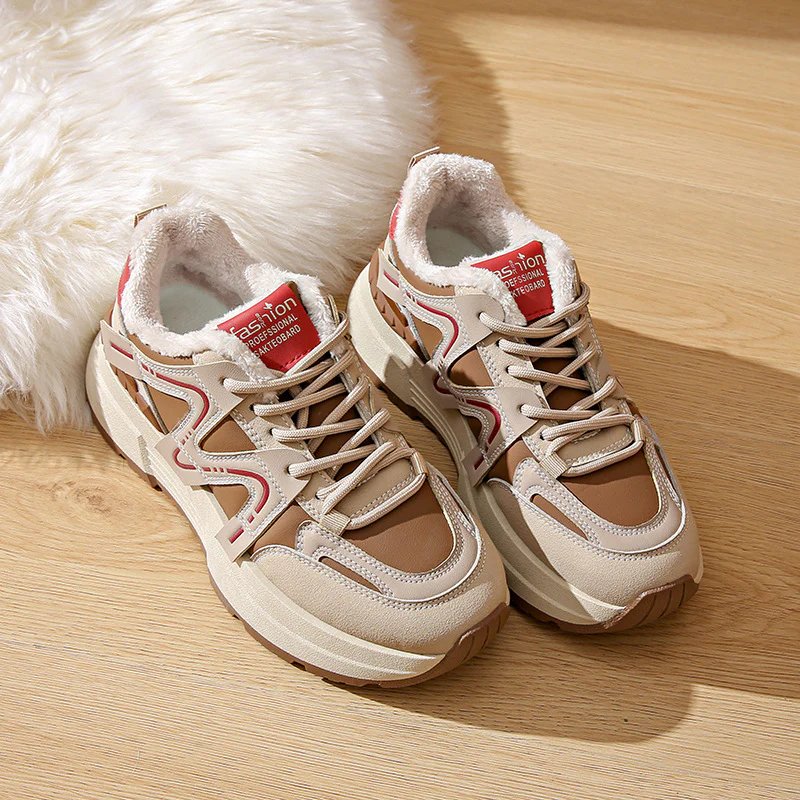 Damen Sportliche Sneakers mit kuscheligem Innenfutter und robustem Profil Heidi Mode - Image 6