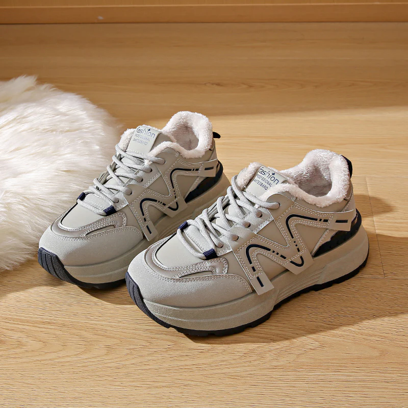 Damen Sportliche Sneakers mit kuscheligem Innenfutter und robustem Profil Heidi Mode - Image 8