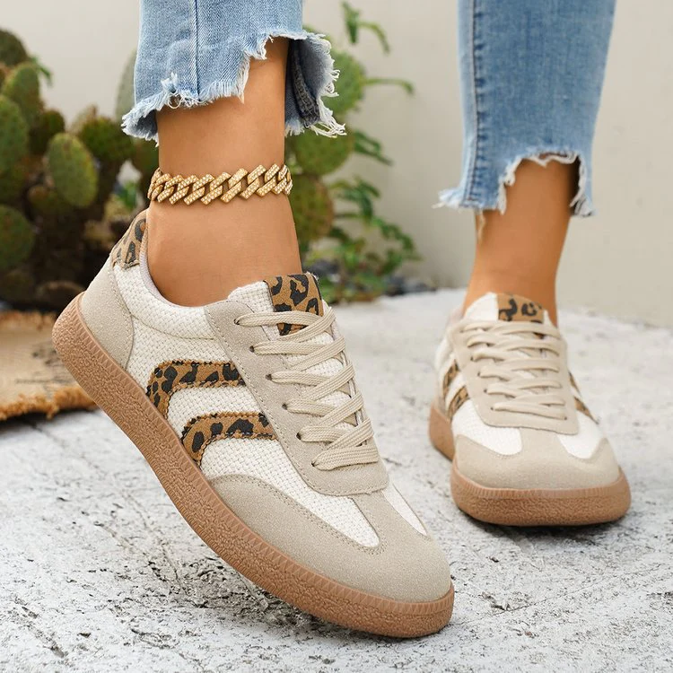 Damen Sportliche Sneakers mit Leoprint-Design und atmungsaktiver Oberflächenstruktur Heidi Mode - Image 8