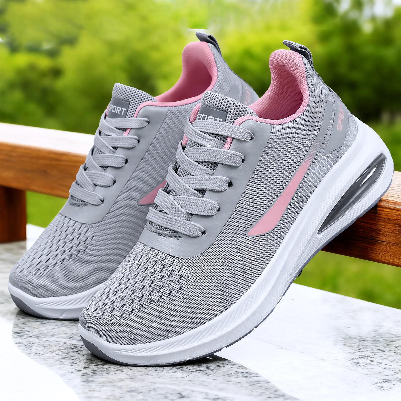 Damen Sportliche Sneakers mit luftdurchlässigem Obermaterial und dämpfender Sohle Heidi Mode - Image 3