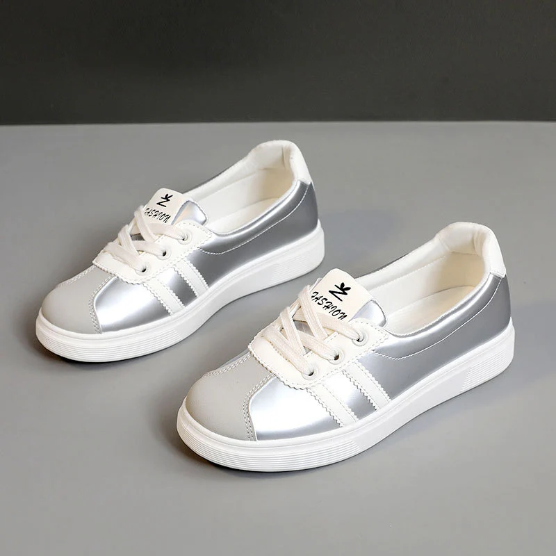 Damen Sportliche Sneakers mit metallischen Akzenten und komfortabler Dämpfung Heidi Mode - Image 2