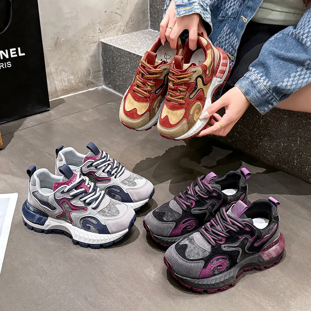 Damen sportliche Sneakers mit modernem Design und robustem Sohlenprofil Heidi Mode - Image 4