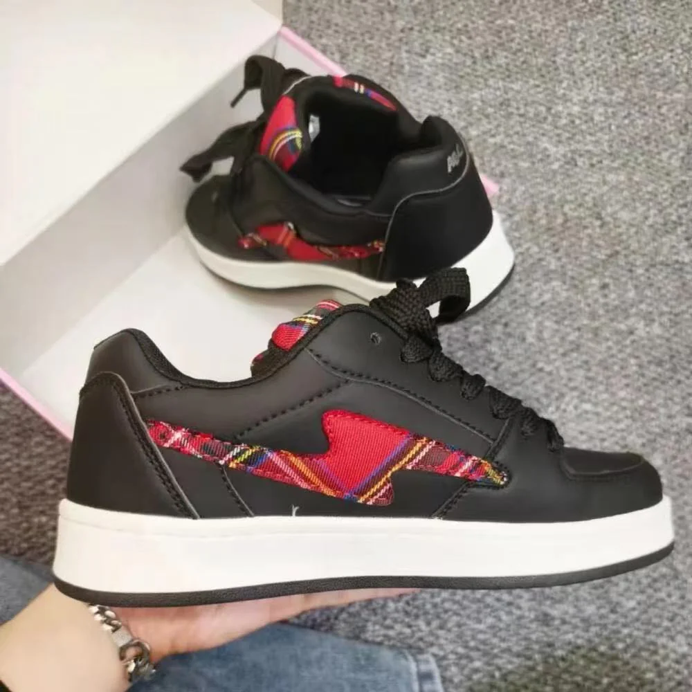 Damen Sportliche Sneakers mit modernem Karomuster und rutschfester Sohle Heidi Mode - Image 6