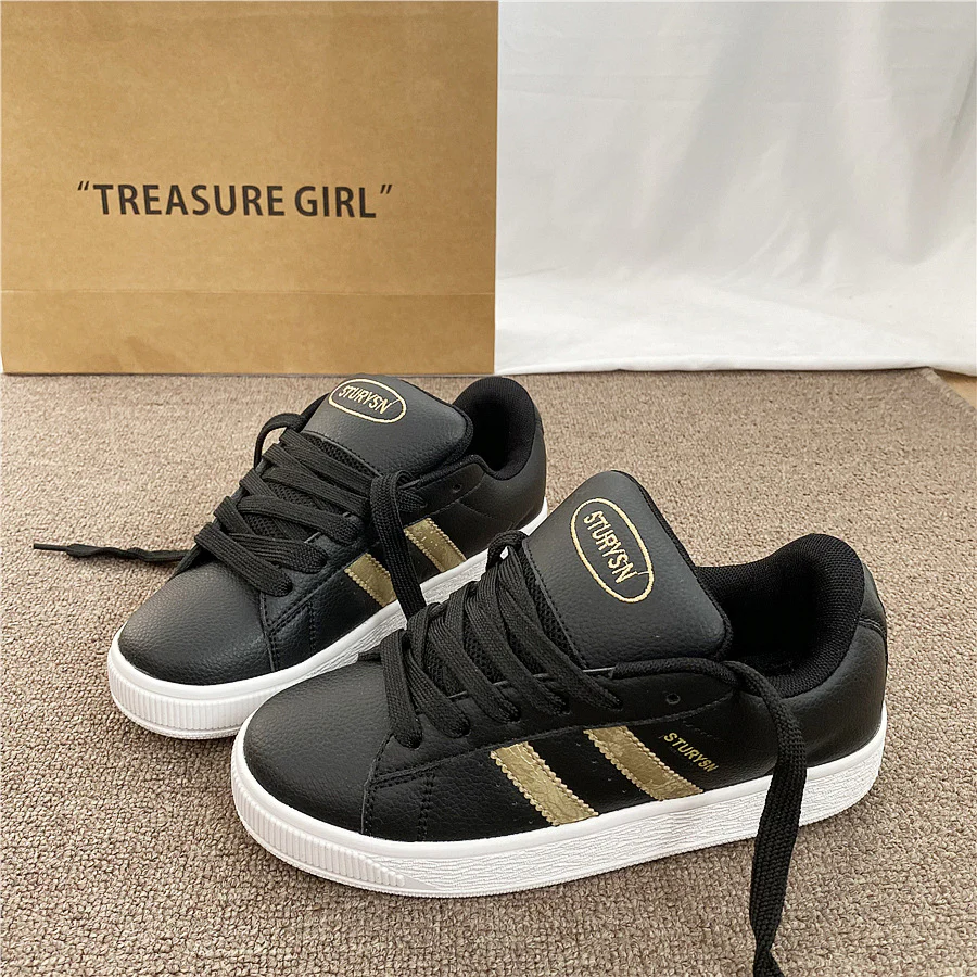 Damen Sportliche Sneakers mit modischem Lederdesign und stabiler Sohle Heidi Mode - Image 6