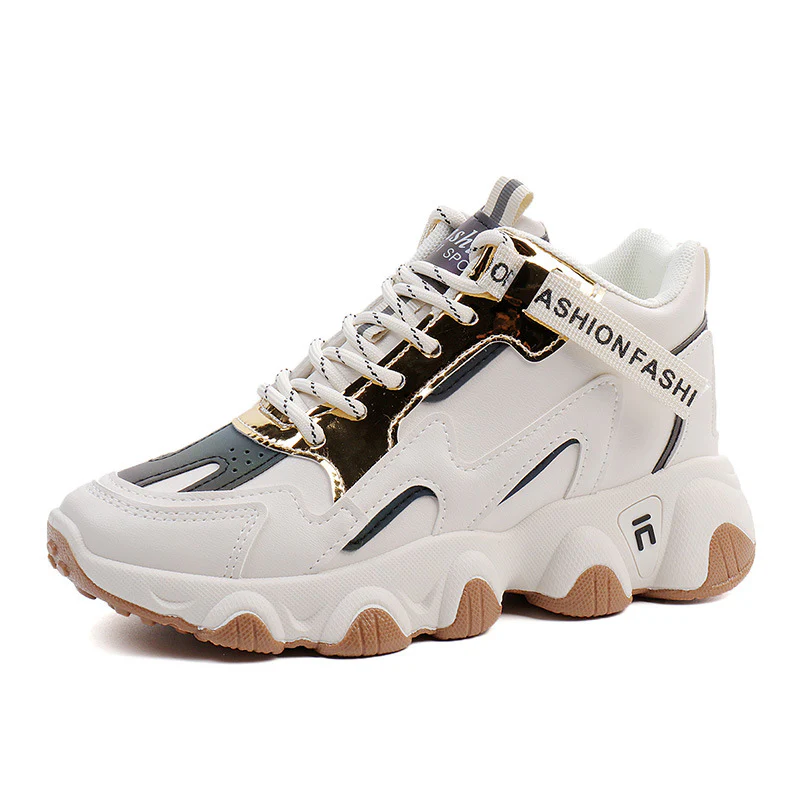Damen sportliche Sneakers mit modischem Metallic-Design und dämpfender Sohle Heidi Mode - Image 5