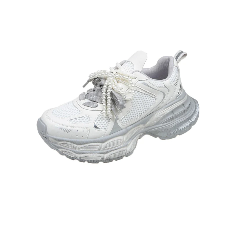 Damen sportliche Sneakers mit modischem Perlen-Schnürsystem Heidi Mode - Image 6
