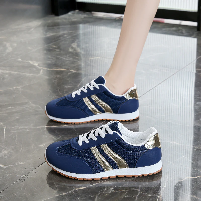 Damen Sportliche Sneakers mit modischen Metallic-Akzenten Heidi Mode - Image 2