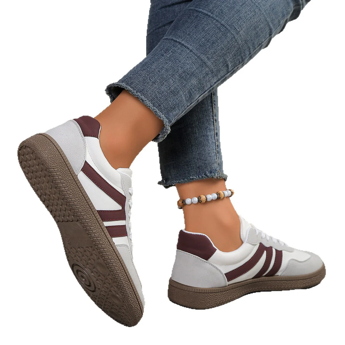 Damen Sportliche Sneakers mit retro-inspiriertem Design und bequemer Sohle Heidi Mode - Image 5