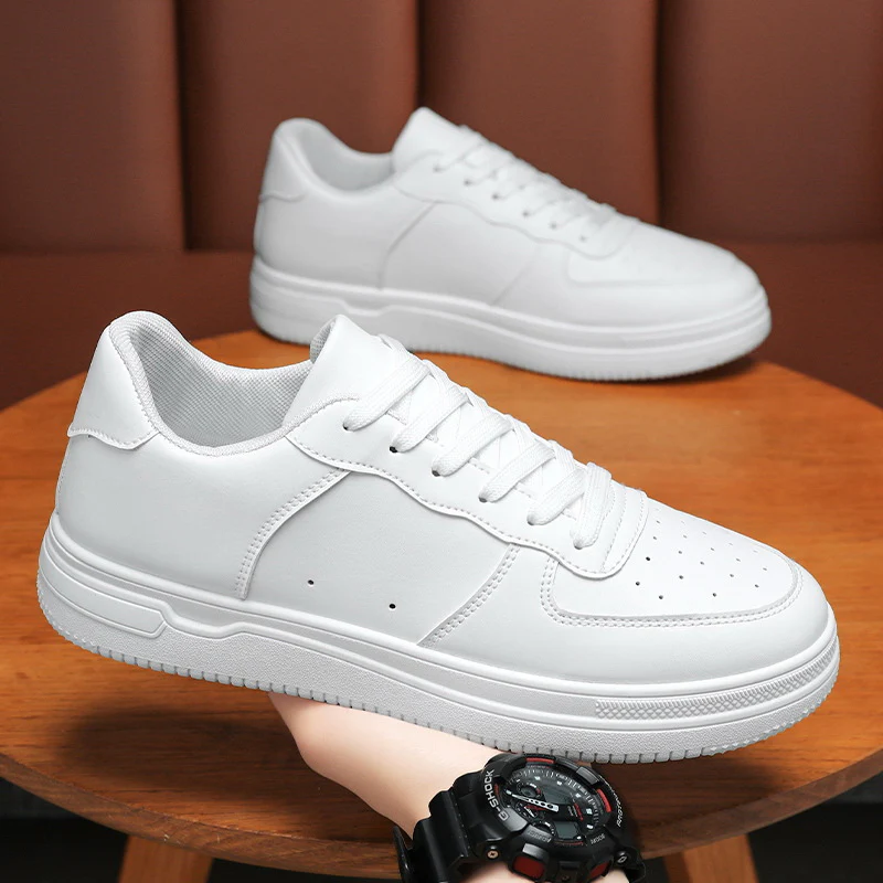 Damen Sportliche Sneakers mit robustem Lederobermaterial und dämpfender Sohle Heidi Mode - Image 7