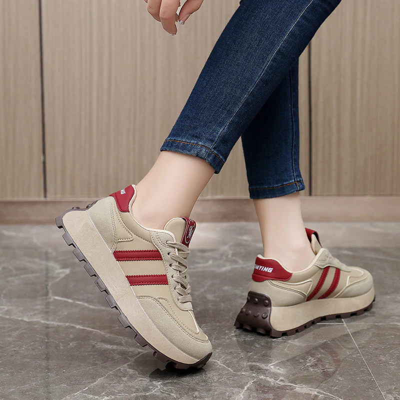 Damen Sportliche Sneakers mit rutschfester Profilsohle und stylishem Design Heidi Mode - Image 3