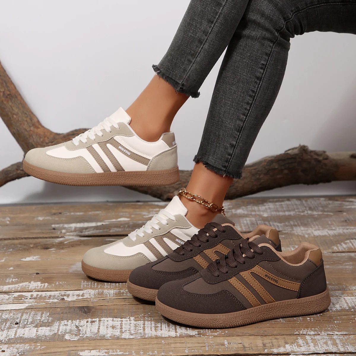Damen Sportliche Sneakers mit rutschfester Sohle und weichem Innenfutter Heidi Mode - Image 2
