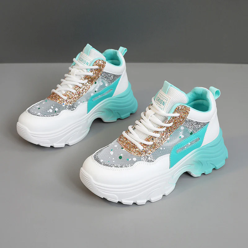Damen Sportliche Sneakers mit schimmernden Akzenten und bequemer Dämpfung Heidi Mode - Image 7