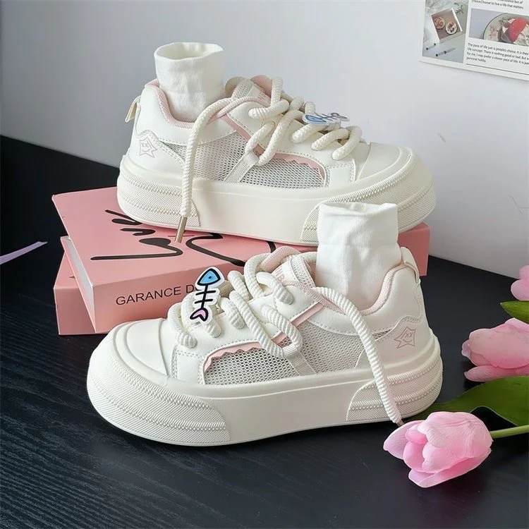 Damen Sportliche Sneakers mit strapazierfähigem Mesh-Obermaterial und buntem Sneaker-Sock Heidi Mode - Image 3