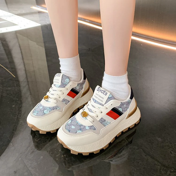 Damen Sportliche Sneakers mit trendigem Muster und dämpfender Sohle Heidi Mode - Image 2