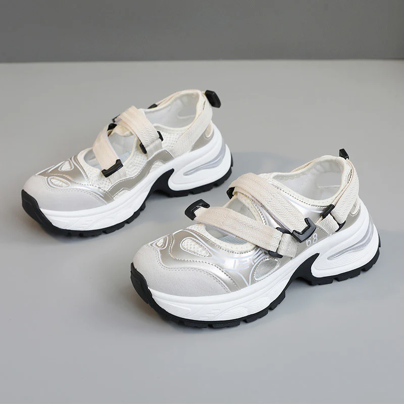 Damen Sportliche Sneakers mit verstellbarem Riemen und atmungsaktiver Obermaterialstruktur Heidi Mode - Image 5