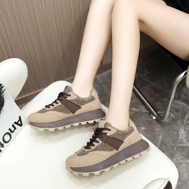 Damen Sportliche Sneakers mit Warmfutter und rutschfester Laufsohle Heidi Mode - Image 4