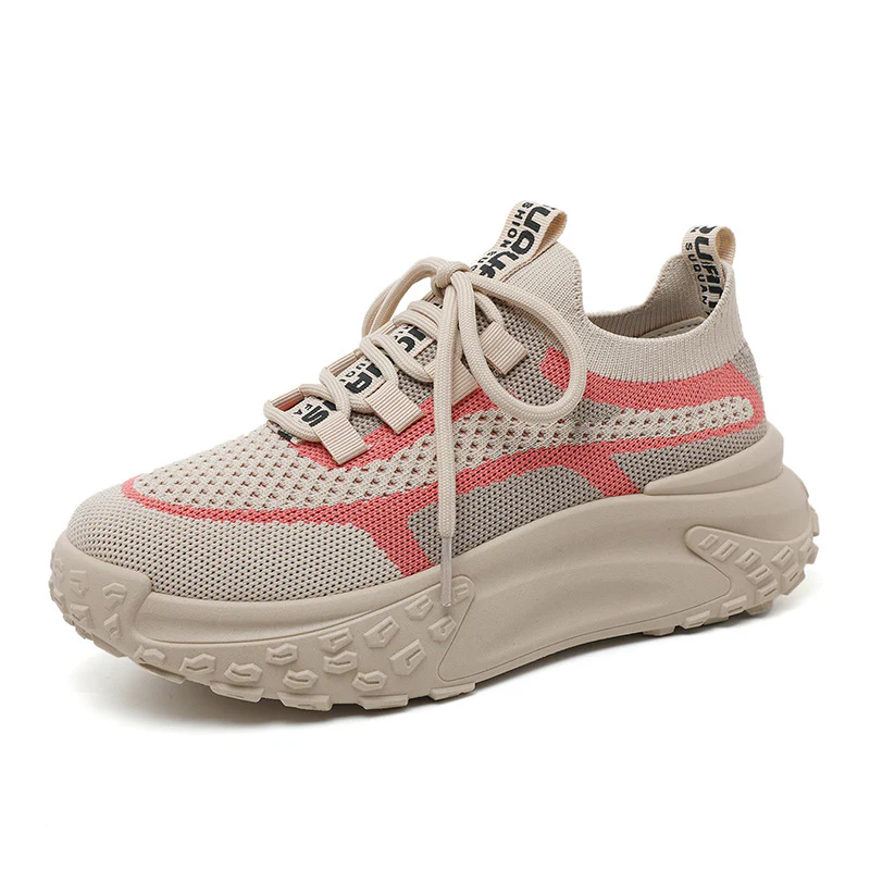 Damen sportliche Strick-Sneaker mit atmungsaktivem Obermaterial und rutschfester Sohle Heidi Mode - Image 5