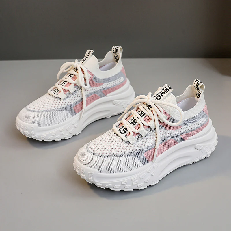 Damen sportliche Strick-Sneaker mit atmungsaktivem Obermaterial und rutschfester Sohle Heidi Mode - Image 6