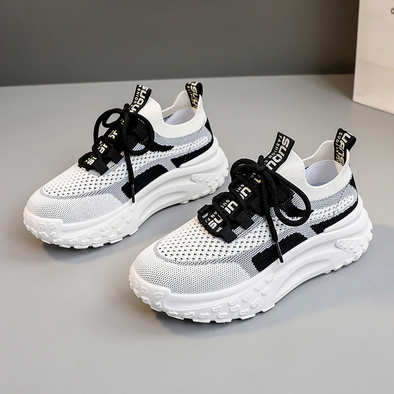 Damen sportliche Strick-Sneaker mit atmungsaktivem Obermaterial und rutschfester Sohle Heidi Mode - Image 8