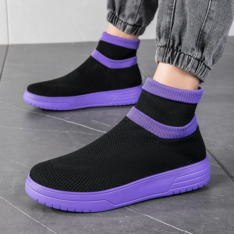Damen Sportliche Stricksneaker mit elastischem Knöchelschutz und rutschfestem Profil Heidi Mode - Image 8