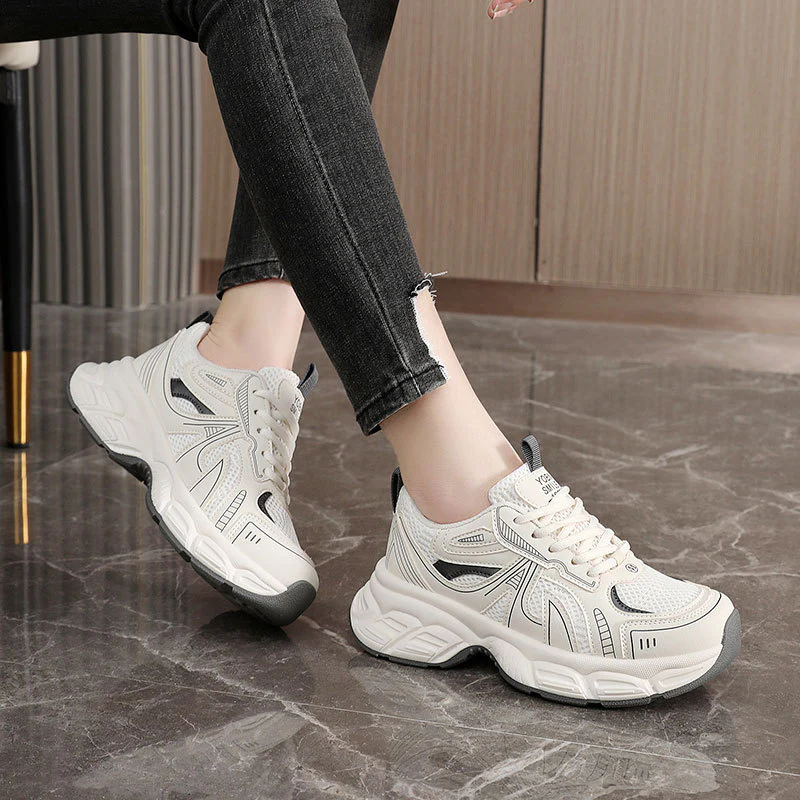 Damen Sportliche Trend-Sneaker mit atmungsaktivem Obermaterial und dämpfender Sohle Heidi Mode - Image 4