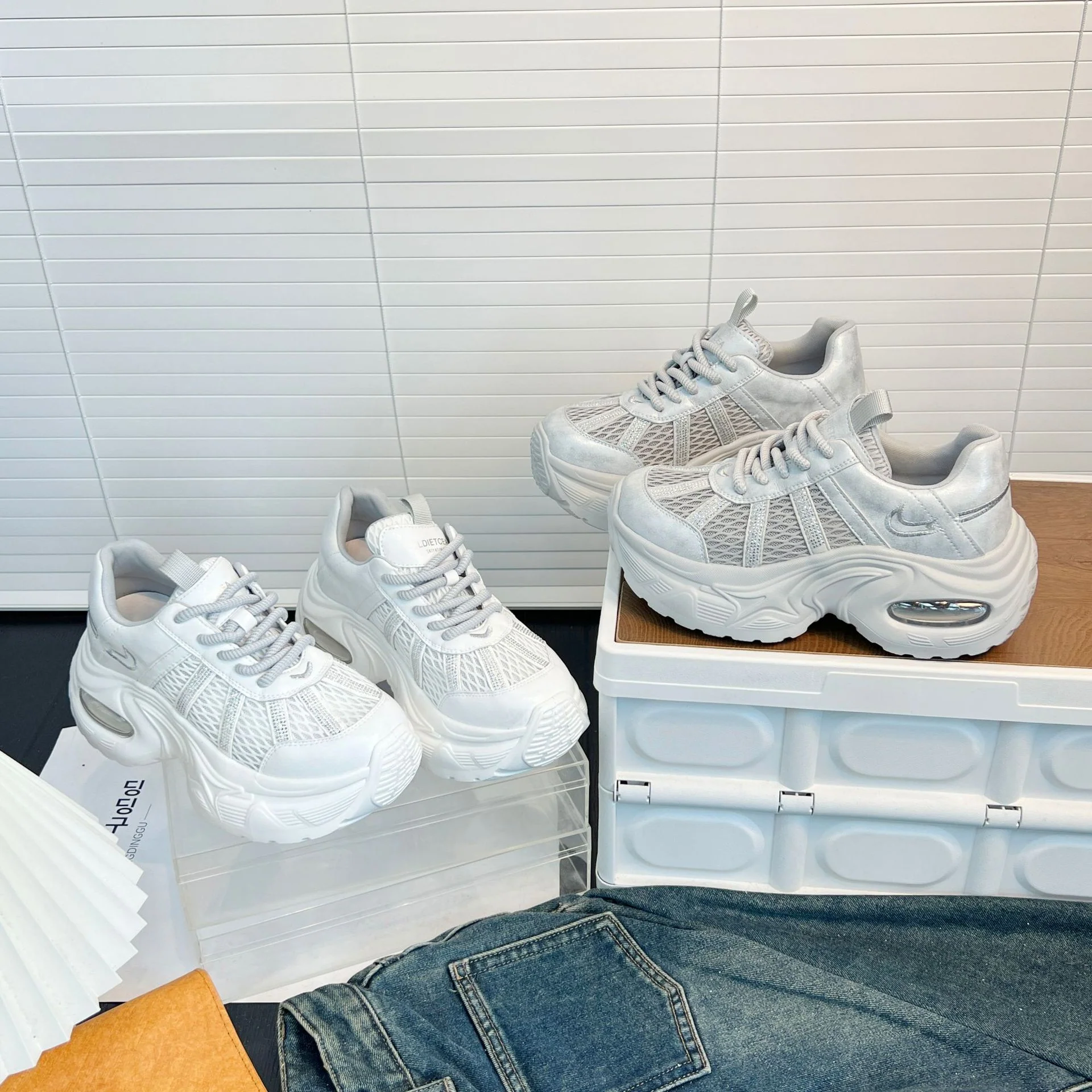 Damen Sportliche Trend-Sneaker mit atmungsaktiver Mesh-Oberfläche und dämpfendem Fußbett Heidi Mode - Image 3