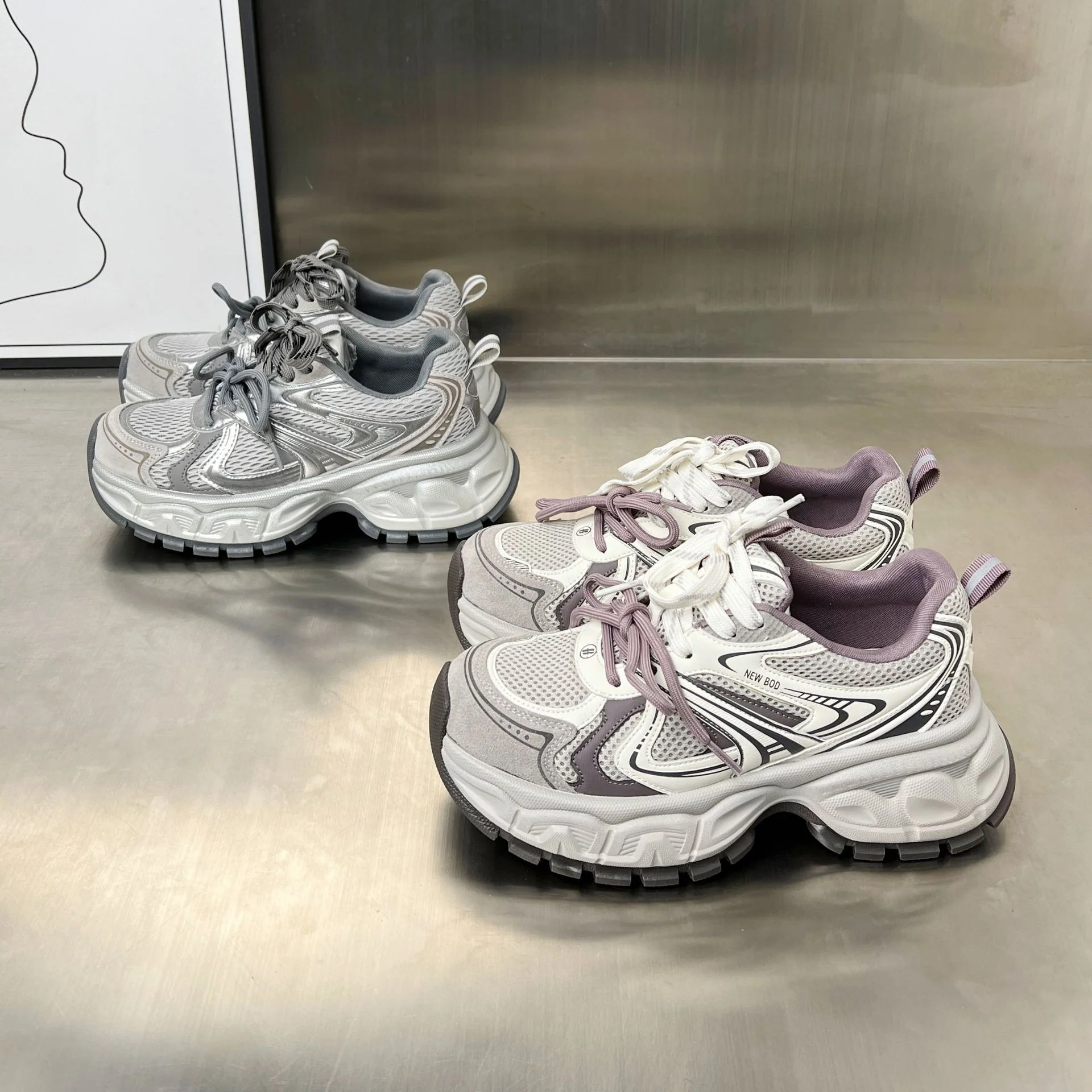 Damen Sportliche Trend-Sneaker mit rutschfester Sohle und atmungsaktivem Mesh-Heidi Mode - Image 3