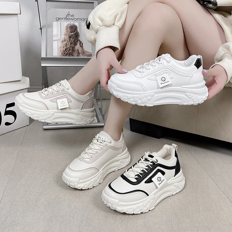 Damen Sportliche Trend Sneakers mit dickem Sohlenprofil und atmungsaktiver Oberfläche Heidi Mode - Image 4