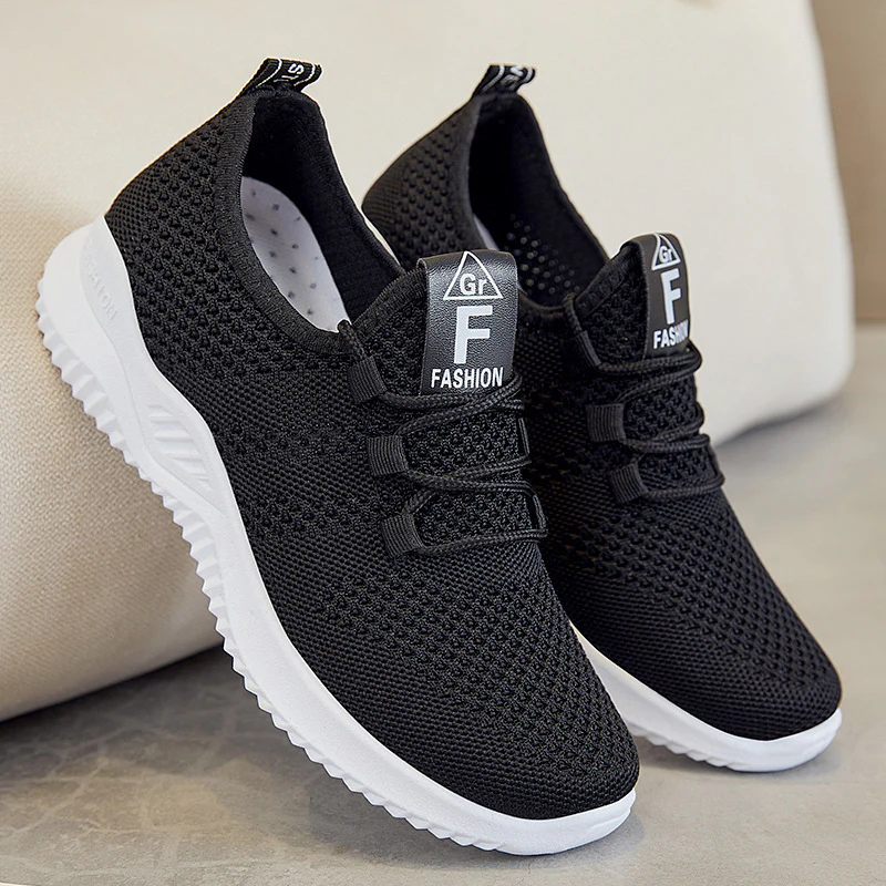 Damen Sportliche und atmungsaktive Sneakers mit flexiblem Strickoberteil Heidi Mode - Image 3