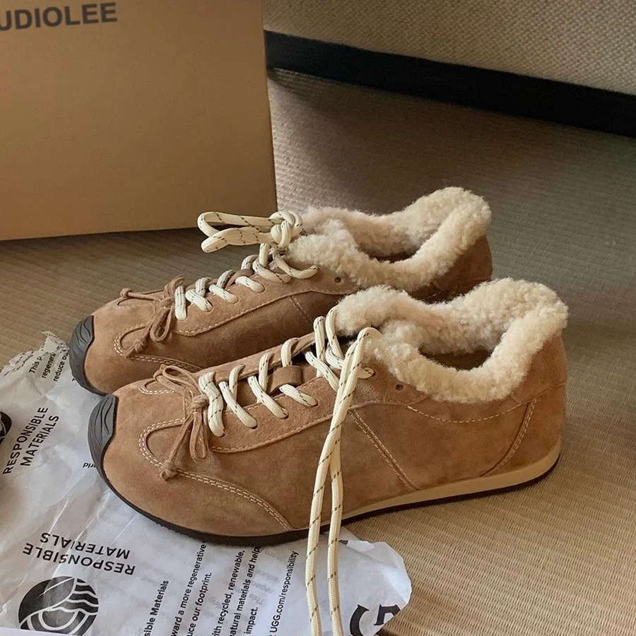 Damen Sportliche Winter-Sneaker mit kuscheligem Kunstfellkragen und rutschfester Sohle Heidi Mode - Image 4