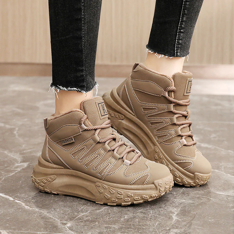Damen Sportliche Winter Sneakers mit hochgezogenem Schaft und rutschfester Sohle Heidi Mode - Image 3