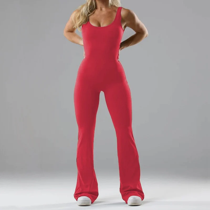 Damen Sportlicher Flared Jumpsuit mit weichem Material Heidi-Mode - Image 4