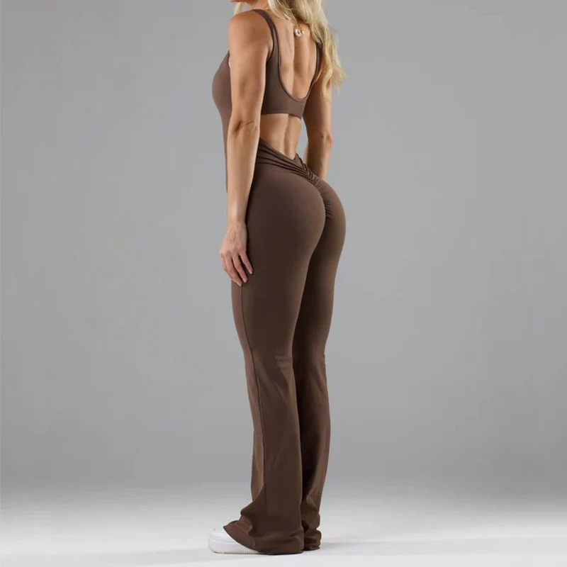 Damen Sportlicher Flared Jumpsuit mit weichem Material Heidi-Mode - Image 7